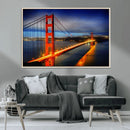 Large Wall Art San Francisco Canvas Print - Wonderful Golden