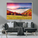 Autumn Mountain Foggy Landscape Wall Art Canvas Print | by MyGreatCanvas | Canvas Wall Art Prints | Photo Prints & Wall Decor