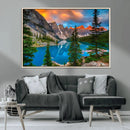 Canadian Rockies Moraine Lake Wall Art Canvas Print, Pine
