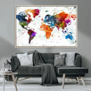 World Map Canvas Print – Framed Travel Map Wall Art for by MyGreatCanvas | Canvas Wall Art Prints | Photo Prints & Wall Decor