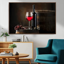 Red Wine and Bottle Canvas Print