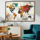 Watercolor World Map Canvas Print – Framed Wall Art for by MyGreatCanvas | Canvas Wall Art Prints | Photo Prints & Wall Decor