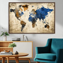 World Map Canvas Print – Detailed Map of the World Wall Art by MyGreatCanvas | Canvas Wall Art Prints | Photo Prints & Wall Decor