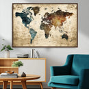 World Map Canvas Print – Detailed Map of the World Wall Art by MyGreatCanvas | Canvas Wall Art Prints | Photo Prints & Wall Decor