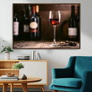 Red Wine and Bottle Canvas Print by MyGreatCanvas | Canvas Wall Art Prints | Photo Prints & Wall Decor
