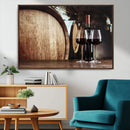 Wine and Barrel Wall Art Canvas Print by MyGreatCanvas | Canvas Wall Art Prints | Photo Prints & Wall Decor