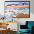 Coastal Sunset Art Beach Canvas Wall Art Print | Ocean Waves by MyGreatCanvas | Canvas Wall Art Prints | Photo Prints & Wall Decor