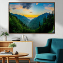 Green Forest Wall Art Canvas Print