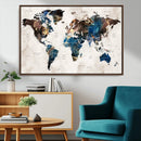 World Map Canvas Print – Framed Travel Map Wall Art for by MyGreatCanvas | Canvas Wall Art Prints | Photo Prints & Wall Decor