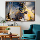 Large Abstract Wall Art Print -  Gold and Blue Abstract
