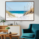 Serene Coastal Dune Path with Ocean View, 3-Panel Beach