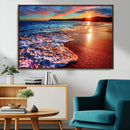 Colorful Coastal Sunset on the Beach Canvas Print, Ocean