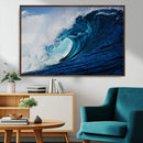 Ocean Wave at Sunset Canvas Art, Large Wall Print of Vibrant