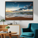 Ocean Beach Wall Art Canvas Print Sunset Artwork Print