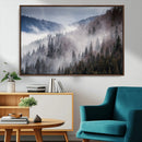 Beautiful Rising Fog in Winter Mountain Landscape- Framed