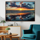 Beach Sunset Print - Stunning Ocean Canvas Artwork with