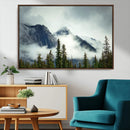 Mountain Mist Canvas Wall Art Print | 3-Panel Foggy Forest