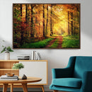 Sunlight Through Trees Wall Art Canvas Print - Autumn Forest by MyGreatCanvas | Canvas Wall Art Prints | Photo Prints & Wall Decor
