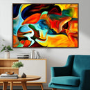 Human Love Figures Abstract Wall Art Canvas Print