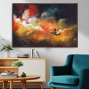 Surreal Space Adventure Canvas Wall Art – Dreamlike Abstract