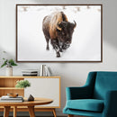 Bison Winter Wall Art Canvas Print For Farmhouse Decor