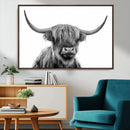 Scottish Highland Cow Cattle Art Print Wall Art Canvas Print by MyGreatCanvas | Canvas Wall Art Prints | Photo Prints & Wall Decor