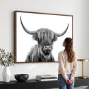 Scottish Highland Cow Cattle Art Print Wall Art Canvas Print