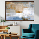 Blue Multi Panel Abstract Wall Art Canvas, Abstract Blue and