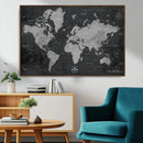 World Map Canvas Print – Detailed Map of the World Wall Art
