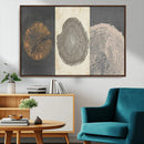 Boho Tree Ring Wall Art, Modern Minimalist Wood Grain