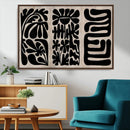 Canvas Print Wall Art Abstract Art Boho, Framed Boho Art
