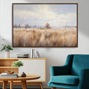 Golden Fields Wall Art Print Canvas – Serene Landscape of