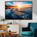 Beach Ocean Sunset on the Sea Wall Art Canvas, Beach Ocean by MyGreatCanvas | Canvas Wall Art Prints | Photo Prints & Wall Decor