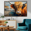 Highland Cow Abstract Canvas Wall Art – Bold Farmhouse