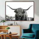Longhorn Canvas Print, Bighorn Cow Wall Art Canvas Print