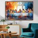 Abstract Watercolor The Last Supper Wall Art
