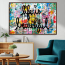 Life Beautiful Art Print - Banksy Graffiti Wall Art Canvas by MyGreatCanvas | Canvas Wall Art Prints | Photo Prints & Wall Decor