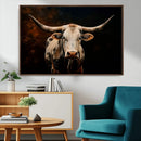 Texas Longhorn Wall Art | 3-Panel Large Texas Longhorn