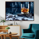 Whiskey Ice Wall Art Canvas Print
