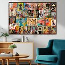 Abstract Art Collage Wall Art Canvas Print – Framed, Ready