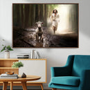 Jesus Canvas Wall Art - Jesus Running After Lost Lamb, by MyGreatCanvas | Canvas Wall Art Prints | Photo Prints & Wall Decor
