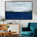 Navy Blue Abstract Wall Art Canvas Print