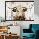 Rustic Longhorn Bull Wall Art Canvas Set – Western-Inspired