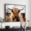 Scottish Cow Longhorn Wall Art Canvas Print