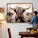 Scottish Cow Longhorn Wall Art Canvas Print