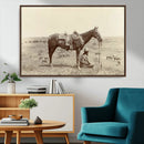 Cowboy Wall Art - Western Horse Canvas Print - Vintage