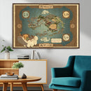 Avatar Wall Art: The Last Airbender Vintage Map - Wall Art