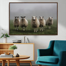 Flock of Sheep in a Mystical Fog – Pastoral Wall Art Canvas by MyGreatCanvas | Canvas Wall Art Prints | Photo Prints & Wall Decor