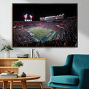 Ben Hill Griffin Stadium Night Game Triple Canvas Wall Art -
