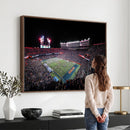 Ben Hill Griffin Stadium Night Game Triple Canvas Wall Art -
